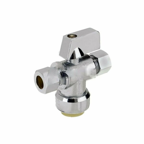 American Imaginations 0.5 in. Unique Chrome Ball Valve in Stainless Steel-Brass AI-37938